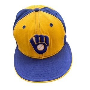 New Era 59FIFTY Milwaukee Brewers Cooperstown Wool Fitted Hat 7 1/2 Made in USA
